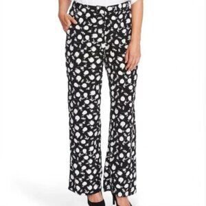 NEW Vince Camuto Black White Floral Wide Leg Pants Sz.14
